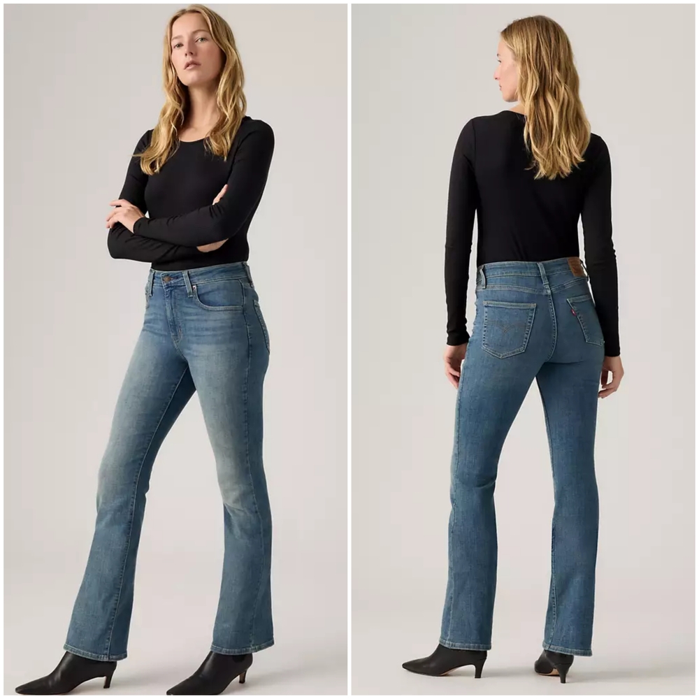 Levi’s 725 High Waist Women's Bootcut Jeans Tore It Up Dark Wash